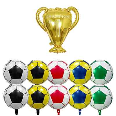 Modloan Globos de Fútbol, 12pcs Globos Grandes sobre la Copa Mundial, Globos de Cumpleaños en Forma de Fútbol para Decoración de Fiestas Eventos Fútbol Fiesta Cumpleaños Infantil