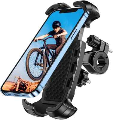 Mohard Soporte Movil Bicicleta, [Nunca Se Cae] Anti Vibración Soporte Movil Moto Montaña con Rotación 360° para ATV Scooter Compatible con iPhone 13 Pro Max/12, Galaxy S22 y Otro 4.7-6.8" Móvil