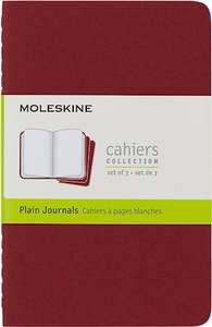 Moleskine - Set de 3 cuadernos, pocket 9 x 14, color rojo