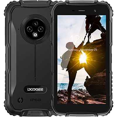 Movil Resistente, DOOGEE S35T [2022] 4G Telefono Movil Barato 256 GB (SD), 4350mAh Batería, 3GB + 64GB, Android 11 Smartphone Libre IP68 IP69K, 13MP Triple Cámara, 5.0 Pulgada Pantalla, Face ID, GPS