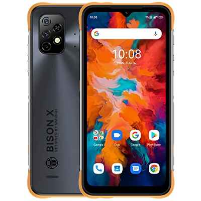 Movil Resistente, UMIDIGI Bison X10 Teléfonos Movil Libres,6.53'' HD 6150mAh Batería IP68/IP69K 20MP+8MP Cámara 4GB+64GB Android 11 4G Smartphone Libre