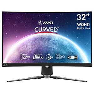 MSI MPG ARTYMIS 323CQR Monitor Curvo para Gaming WQHD 31.5 Pulgadas - 1000R anel 2560 x 1440 VA, 165Hz / 1ms