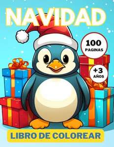 Navidad libro de colorear: especial pinguinos, para niños y niñas a partir de 3 años