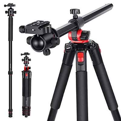 Neewer Monopod Trípode Cámara Aluminio de 200cm con Columna Central Giratoria 360 Grados y Cabeza Esférica Placa de Zapata Rápida Bolsa Videocámara con Cámara DSLR Viaje y Trabajo Carga hasta 15kg