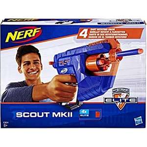 Nerf Elite - Scout MkII: Lanzador de Dardos con Tambor Giratorio y Alcance de 27 Metros