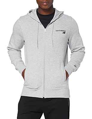 New Balance Classic Core Sudadera con Capucha de Forro Polar con Cremallera Complete NB, Hombre