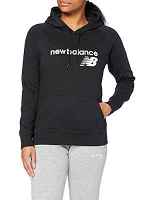 New Balance Sudadera Con Capucha Clásica De Forro Polar, Top Mujer, Negro, M