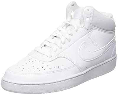 NIKE Court Vision Mid Next Nature, Three Quarter High Hombre, White/White-White, 41 EU