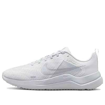 NIKE Downshifter 12, Zapatillas Mujer, White Metallic Silver Pure Platinum, 39 EU