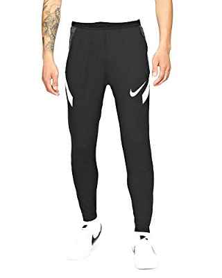 NIKE Dri-FIT Strike Pantalones Deportivos, Hombre, Negro/Antracita/Blanco/Blanco, M