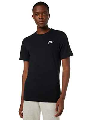 NIKE M NSW Club tee Camiseta, Hombre, Black White, 2XL