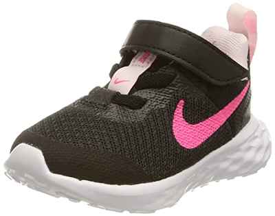 NIKE Revolution 6, Zapatillas, Negro (Black/Hyper Pink/Pink Foam), 19.5 EU