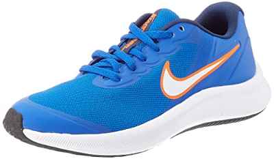 NIKE Star Runner 3, Zapatillas de Gimnasia Unisex niños, Game Royal White Midnight Navy, 32 EU