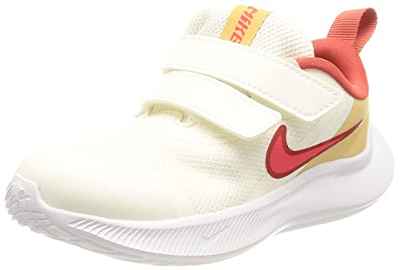 NIKE Star Runner 3, Zapato de Gimnasia Unisex niños, Sail Bright Crimson/Sesame Red Clay, 17 EU