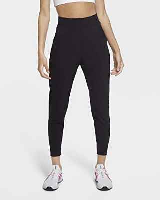 NIKE W NK Bliss Luxe MR Pant Pants, Black/(Clear), XS Women's