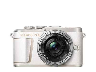 Olympus E-PL10 Pancake Zoom - Cámara de 10 MP (batería y cargador incluidas) blanco - kit cuerpo con dos objetivos E-PL10 blanco + EZ-M1442EZ plata