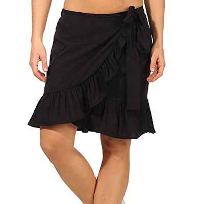 Only Onlolivia Wrap Falda Wvn Noos, Negro, L para Mujer