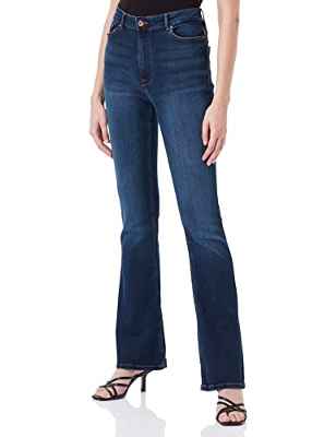 Only Onlpaola HW Flare BB Azgz878 Noos Jeans, Dark Blue Denim, L/32 para Mujer