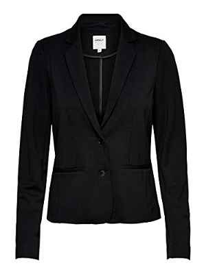 Only Onlpoptrash Blazer Noos Chaqueta de Traje, Gris (Black), 38 (Talla del Fabricante: Small) para Mujer