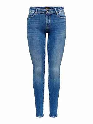 Only ONLPUSH Shape Life REG SK Noos Jeans, Azul Mediano. Detalles: azg682, 27W x 34L para Mujer