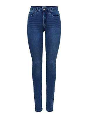 ONLY Onlroyal High Waist Skinny Jeans Vaqueros, Medium Blue Denim, L / 30L para Mujer