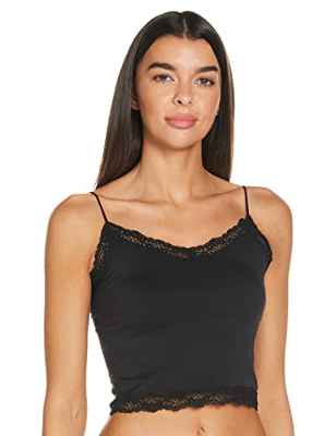 Only Onlvicky Noos-Top de Encaje sin Costuras, Negro, Small/Medium para Mujer