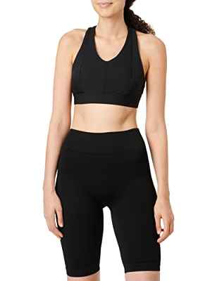 Only Onpjaia Life HW Rib Cir Noos-Pantalones Cortos Largos Deportivos, Negro, M/L Mujer