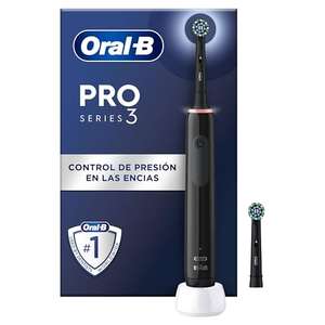 Oral-B Pro 3 3000 Cepillo de Dientes Eléctrico con Mango Recargable y 2 Cabezales - Negro