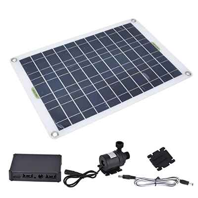 OREQ Kit de Bomba de Agua Solar, Bomba Sumergible de Fuente Solar de 12V 800L/h, Bomba de Fuente de Agua Solar de 12V 50W para la Decoración de Estanques de Jardín, Baño de Pájaros