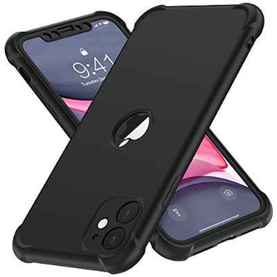 ORETECH Funda para iPhone 11 (2019) 6.1" con [2X Protector de Pantalla] 360 Grados Anti-Choque Carcasa Protectora de Cuerpo Completo Silicona Premium y Hard PC Case Caso Cover para iPhone 11-Negro