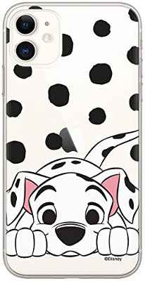 Original y con Licencia Oficial Disney 101 Dalmatians Funda de teléfono móvil para iPhone 11 Adaptación óptima a la Forma del Smartphone, Cubierta Protectora de Silicona, parcialmente Transparente