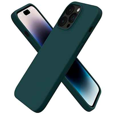 ORNARTO Funda Compatible con iPhone 14 Pro MAX 6,7" 2022 Silicona, Protección de Cuerpo Completo,Carcasa de Silicona Líquida Suave Antichoque Case Medianoche