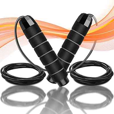 Pack Comba de Saltar Fitness con Cuerda Repuesto para Crossfit Hombre y Mujer - Cuerda para saltar y hacer ejercicio en casa - Kit Comba Boxeo y Crossfit Hombre para gym y boxeo en casa (Negro)