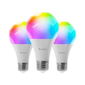 PACK de 3 Bombillas Nanoleaf Essentials LED E27 RGBW. Compatible con Google Home, Apple Homekit