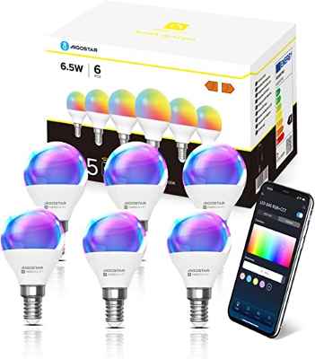 Pack de 6 bombillas inteligentes Aigostar WiFi E14 