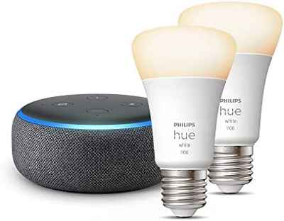 Pack Echo dot 3° generación + Bombillas philips Hue