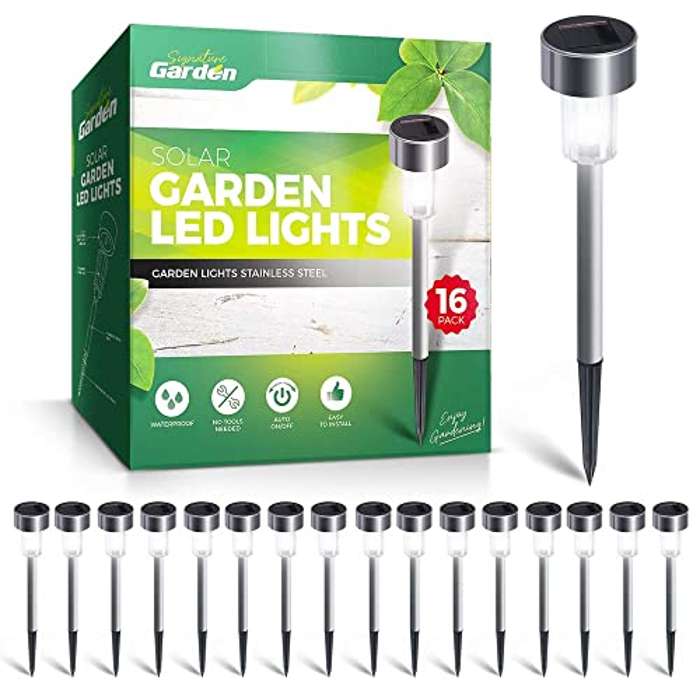 Paquete de 16 luces solares LED