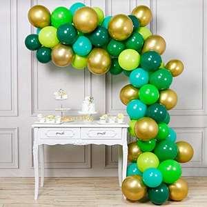 PartyWoo Globos Verdes, Globos de Helio 70 Piezas 12 Pulgadas