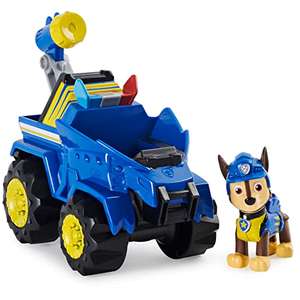 Patrulla canina - coche deluxe dino rescue con aceleración + figura chase