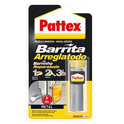 Pattex Barrita arreglatodo, masilla adhesiva para sellar, pegar, metal, 48gr