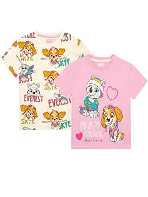 Paw Patrol Camiseta para Niñas Dos Paquetes Rosa 4-5 Años