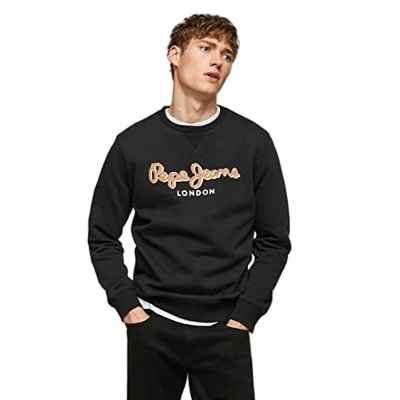 Pepe Jeans Lamont Crew Sudaderas, 999negro, M para Hombre