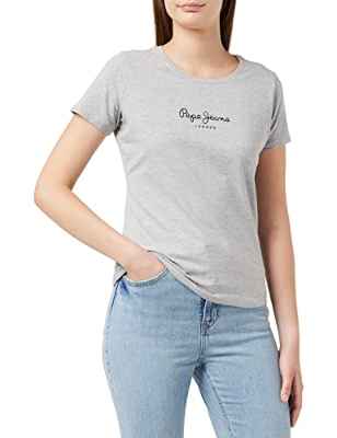 Pepe Jeans New Virginia N, Camiseta Mujer, Gris (grey Marl 933), M