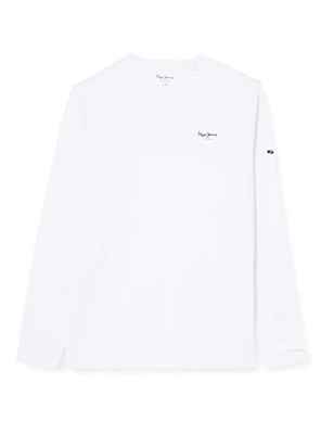 Pepe Jeans Original Basic 2 Long N T-Shirt, Hombre, Blanco (White), M