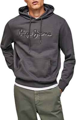 Pepe Jeans Ryan Hoodie Sudadera, Negro (Washed Black), S para Hombre