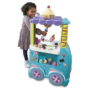 Play-Doh - Kitchen Creations - Camión de Helados - 27 Accesorios, 12 Botes, Sonidos Reales