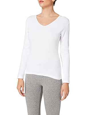 Playtex Camiseta M/L 100% algodón térmica Camiseta, Mujer, Blanco (Blanco 000), 42 (Tamaño del fabricante:L)