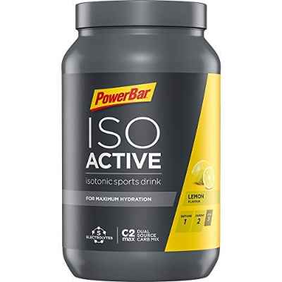 PowerBar Isoactive Lemon 1320g - Bebida Deportiva Isotónica - 5 Electrolitos + C2MAX