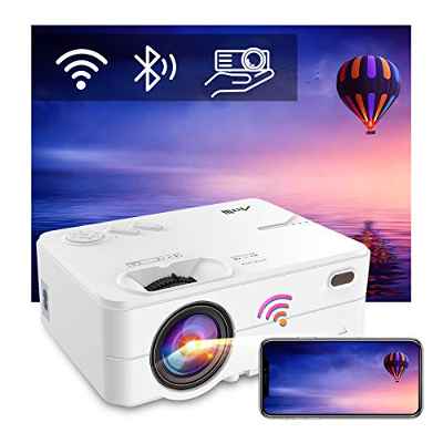 Proyector WiFi Bluetooth, Artlii Enjoy2 Mini proyector portátil, Compatible con 1080p Full HD, proyector de Cine en casa de Gran tamaño, Adecuado para teléfonos Inteligentes / Android / iOS