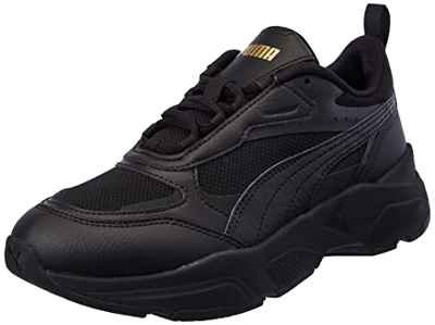 PUMA Cassia, Zapatillas Mujer, Negro Team Gold, 38.5 EU